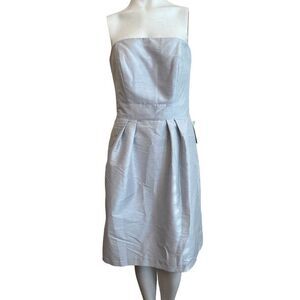 ALFRED SUNG Strapless Silver Dress